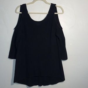 Express Black Cold Shoulder Sweater